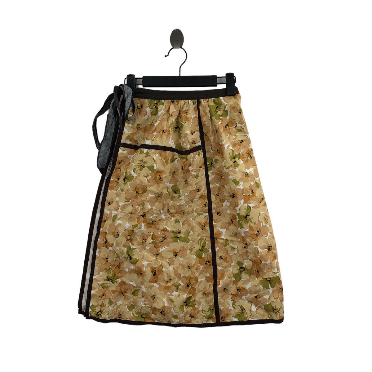 Yves Saint Laurent Vintage YVES SAINT LAURENT Apron Fullprint Floral Flower Size ONE SIZE - 4 Thumbnail
