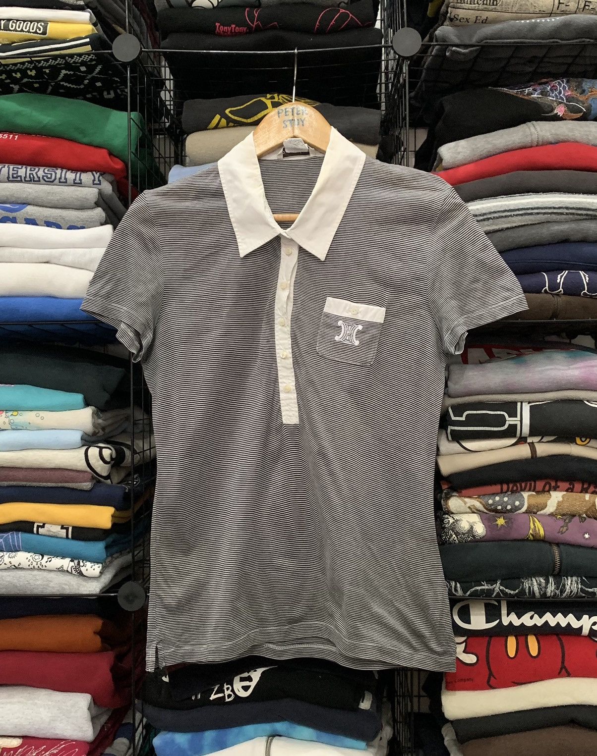 Celine CELINE MODELE DEPOSE POLO SHIRT Size US L / EU 52-54 / 3 - 1 Thumbnail