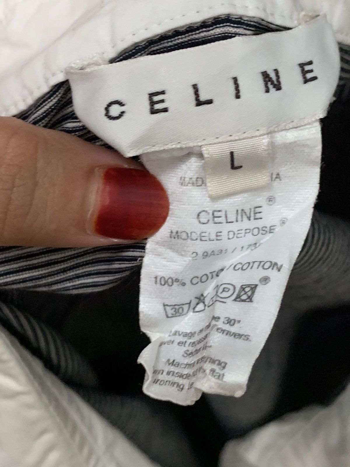 Celine CELINE MODELE DEPOSE POLO SHIRT Size US L / EU 52-54 / 3 - 7 Thumbnail
