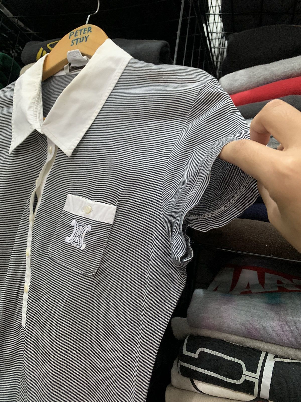 Celine CELINE MODELE DEPOSE POLO SHIRT Size US L / EU 52-54 / 3 - 4 Thumbnail