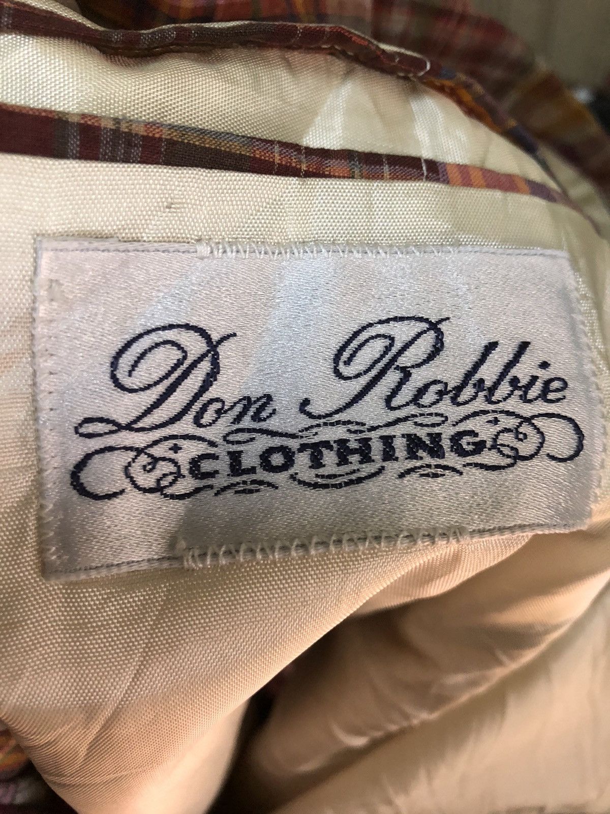 Designer VINTAGE Don Robbie MADRAS Patch Casual Coat Size 36R - 4 Thumbnail