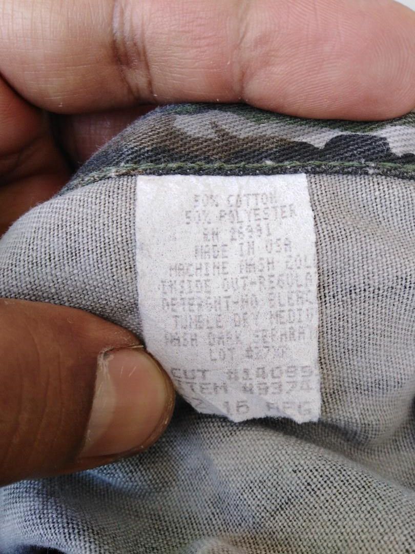 Cabelas × Vintage Vintage 80s Hunting Pants Real Tree Camo Zip Talon 42 Size US 28 / EU 44 - 9 Thumbnail