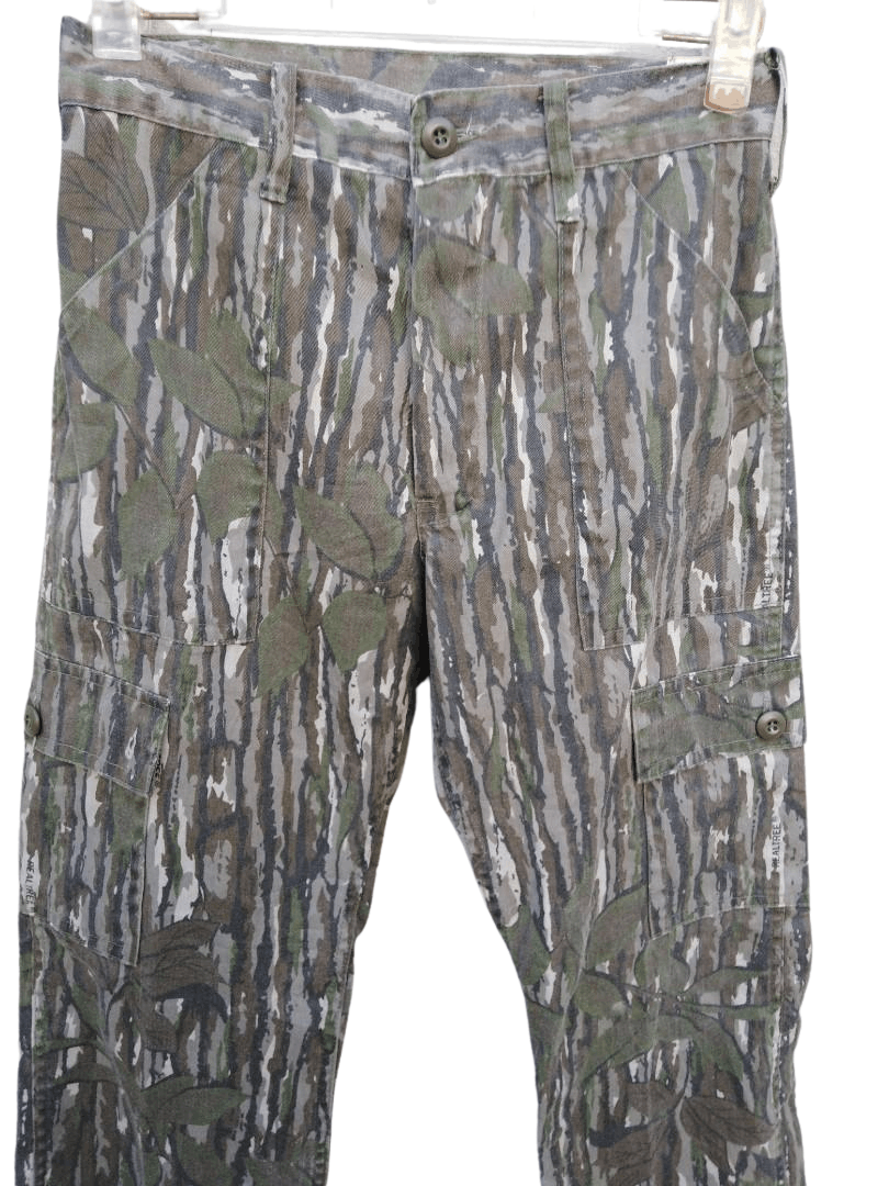 Cabelas × Vintage Vintage 80s Hunting Pants Real Tree Camo Zip Talon 42 Size US 28 / EU 44 - 4 Thumbnail