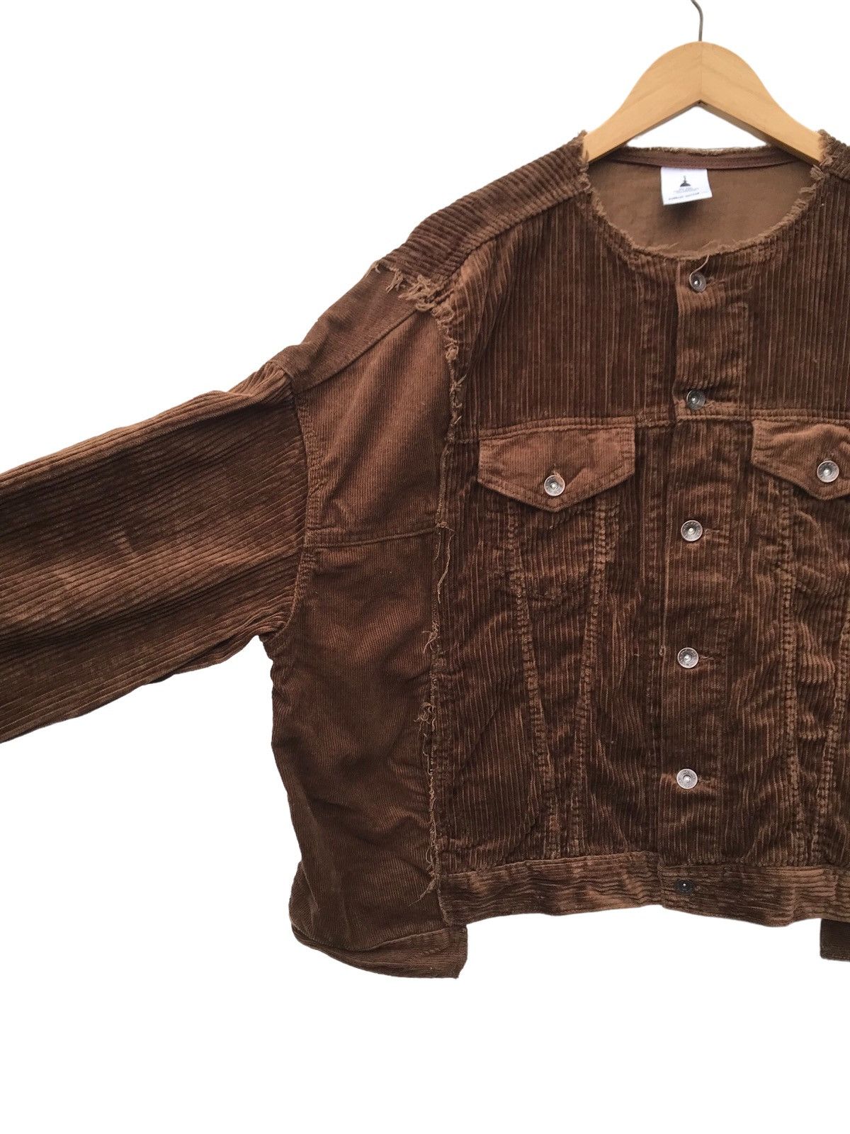 Designer Oversized Niko And Japan Designer Corduroy Distressed Jacket Size 3XL / US 20-22 - 4 Thumbnail