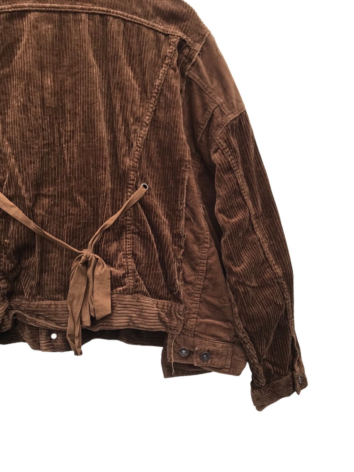 Designer Oversized Niko And Japan Designer Corduroy Distressed Jacket Size 3XL / US 20-22 - 8 Thumbnail