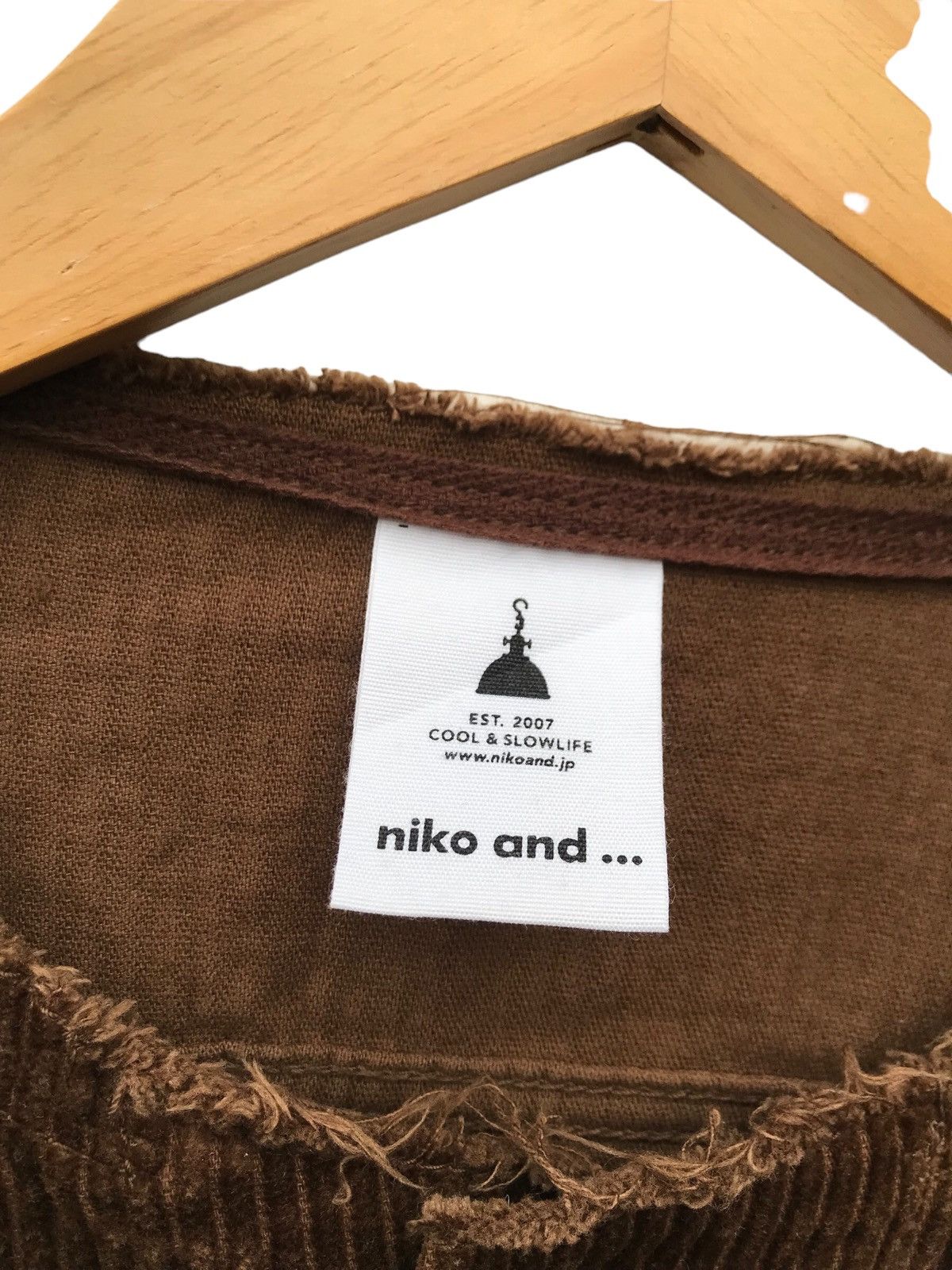 Designer Oversized Niko And Japan Designer Corduroy Distressed Jacket Size 3XL / US 20-22 - 3 Thumbnail