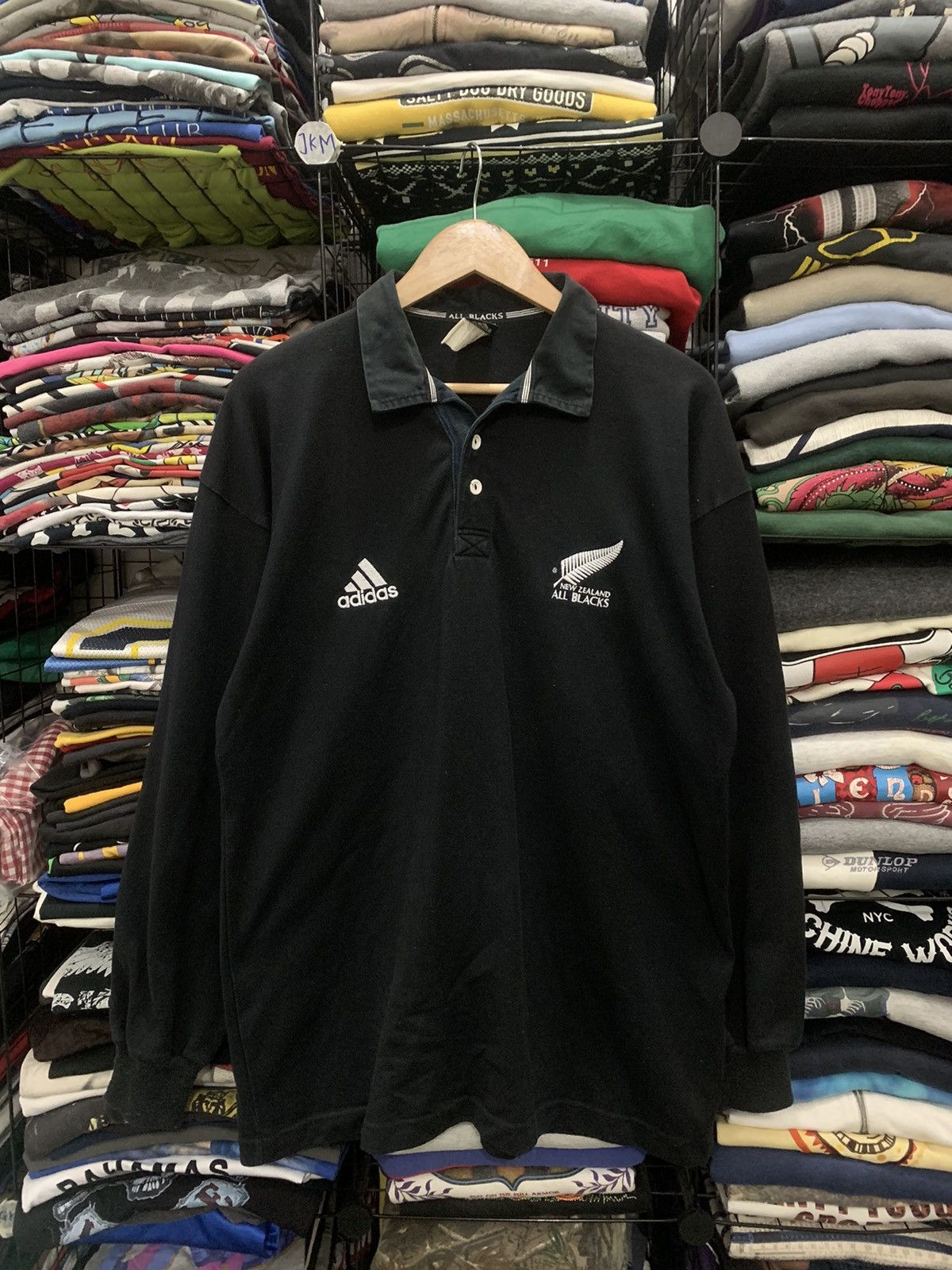 Adidas Vintage Y2K Adidas x NZ All Black polo shirt Size US L / EU 52-54 / 3 - 1 Thumbnail