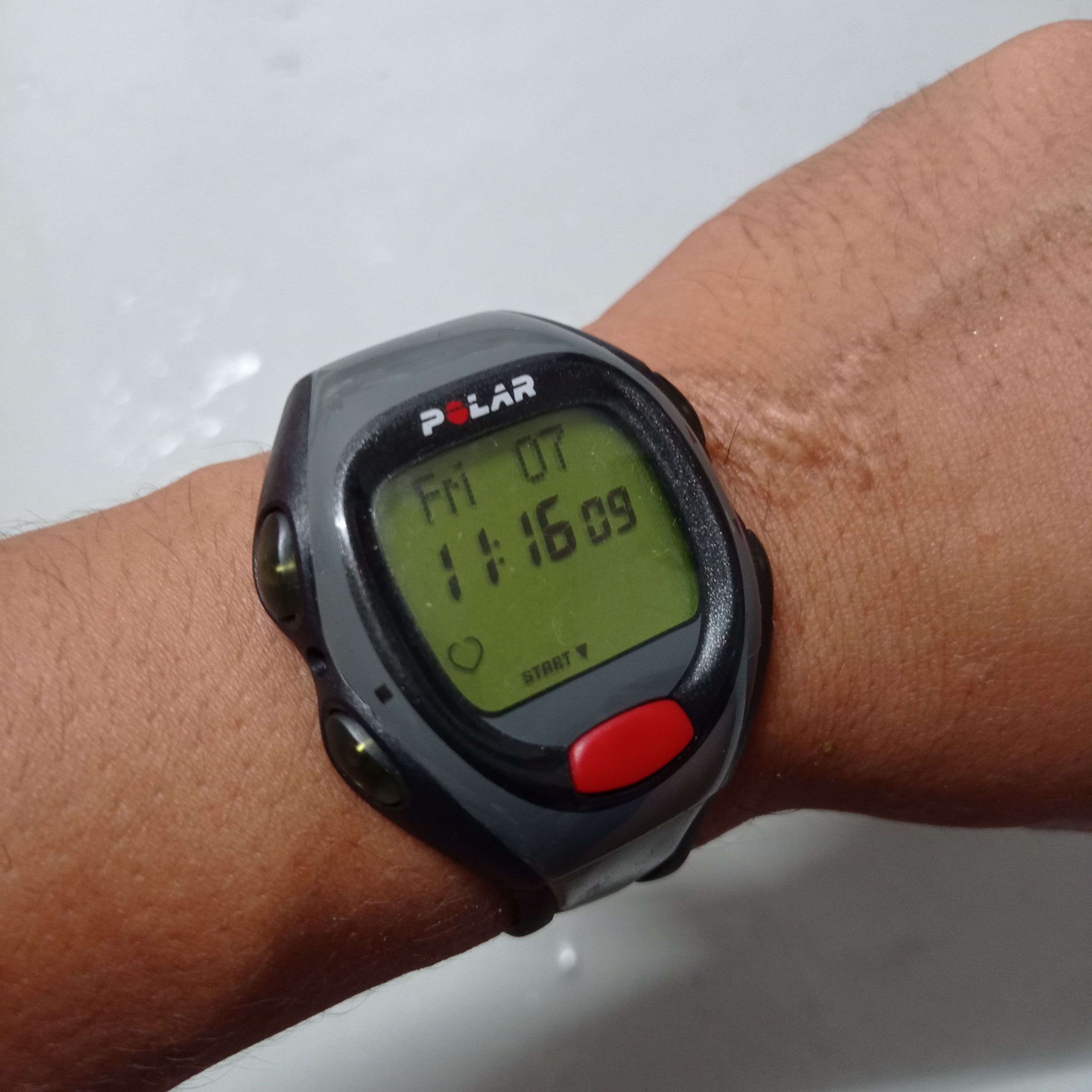 image of Vintage x Watches Retro Polar Outdoors Runner Watch Like Nike in Grey, Men's