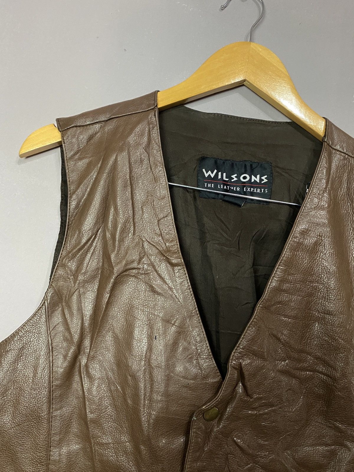Wilsons Leather 💥BINDING NOW💥 Vintage WILSON Full Leather vest Jacket Size US L / EU 52-54 / 3 - 13 Thumbnail