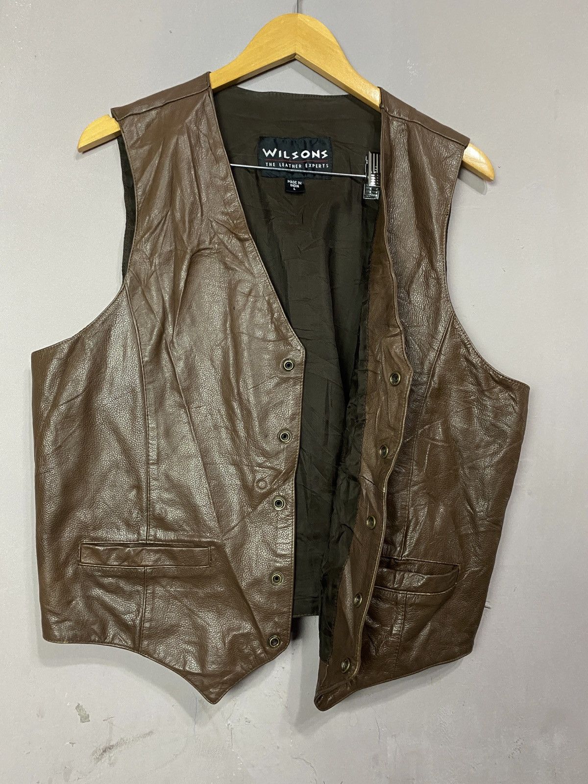 Wilsons Leather 💥BINDING NOW💥 Vintage WILSON Full Leather vest Jacket Size US L / EU 52-54 / 3 - 17 Thumbnail