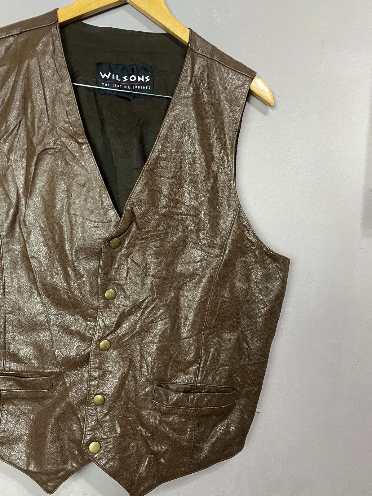 Wilsons Leather 💥BINDING NOW💥 Vintage WILSON Full Leather vest Jacket Size US L / EU 52-54 / 3 - 12 Thumbnail