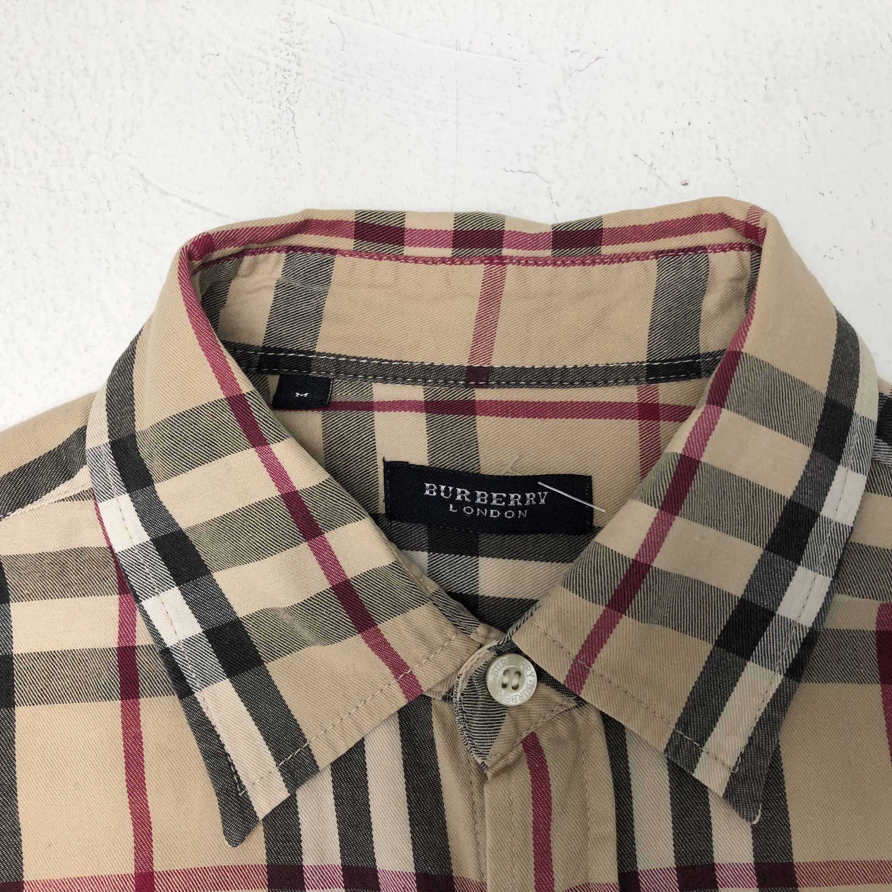 Burberry × Vintage Vintage Burberry London Nova Check Button Up Shirt Size US M / EU 48-50 / 2 - 4 Thumbnail