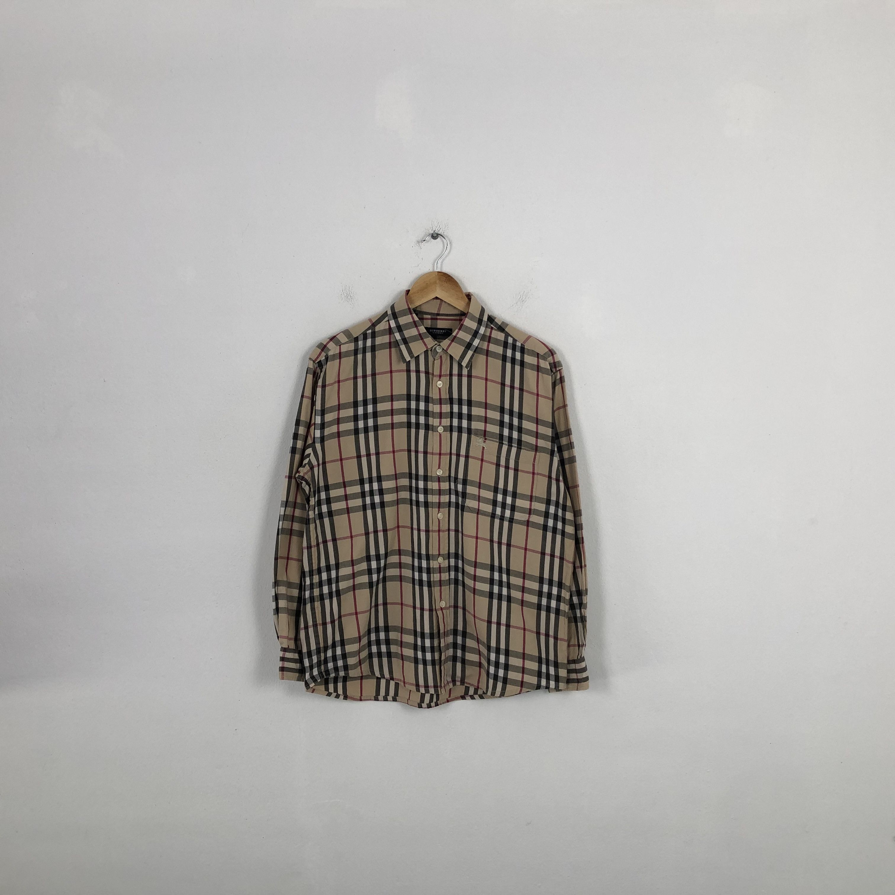 Burberry × Vintage Vintage Burberry London Nova Check Button Up Shirt Size US M / EU 48-50 / 2 - 1 Thumbnail