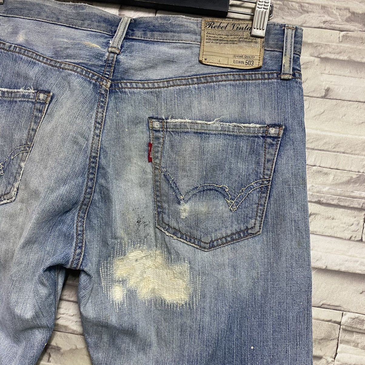 Edwin Vintage Edwin Denim Distressed Jeans Rebel Size US 33 - 15 Thumbnail