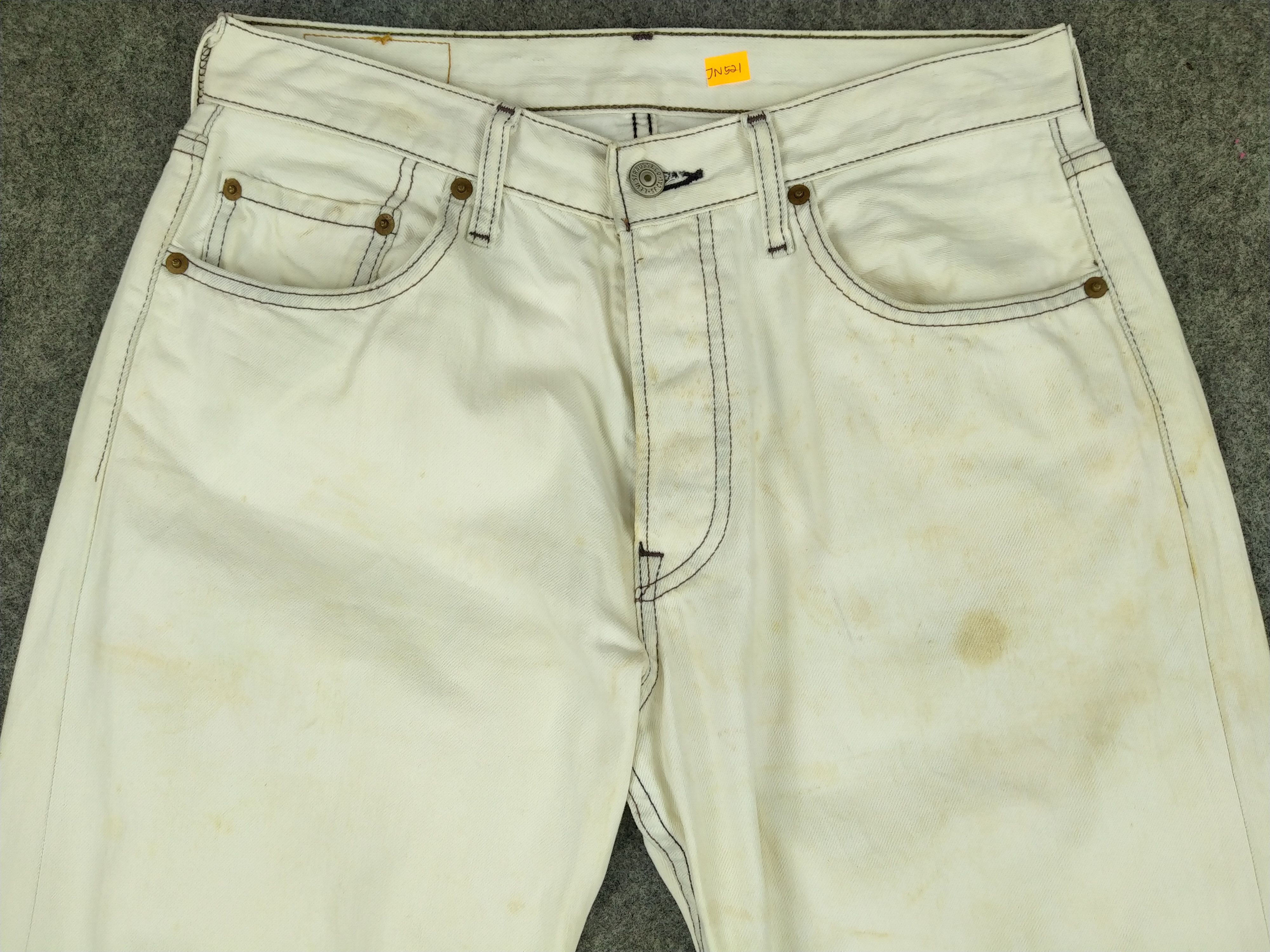 Vintage White Cream Vintage Levi's 501 Denim 30 x 30 -JN521 | Grailed