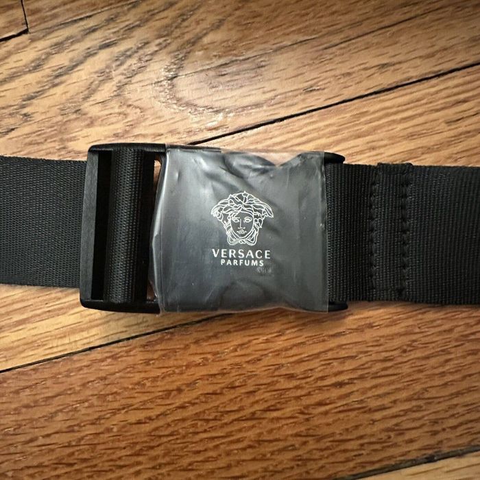 Versace VERSACE Black Parfums Belt Bag Travel Fanny Pack Unisex NEW