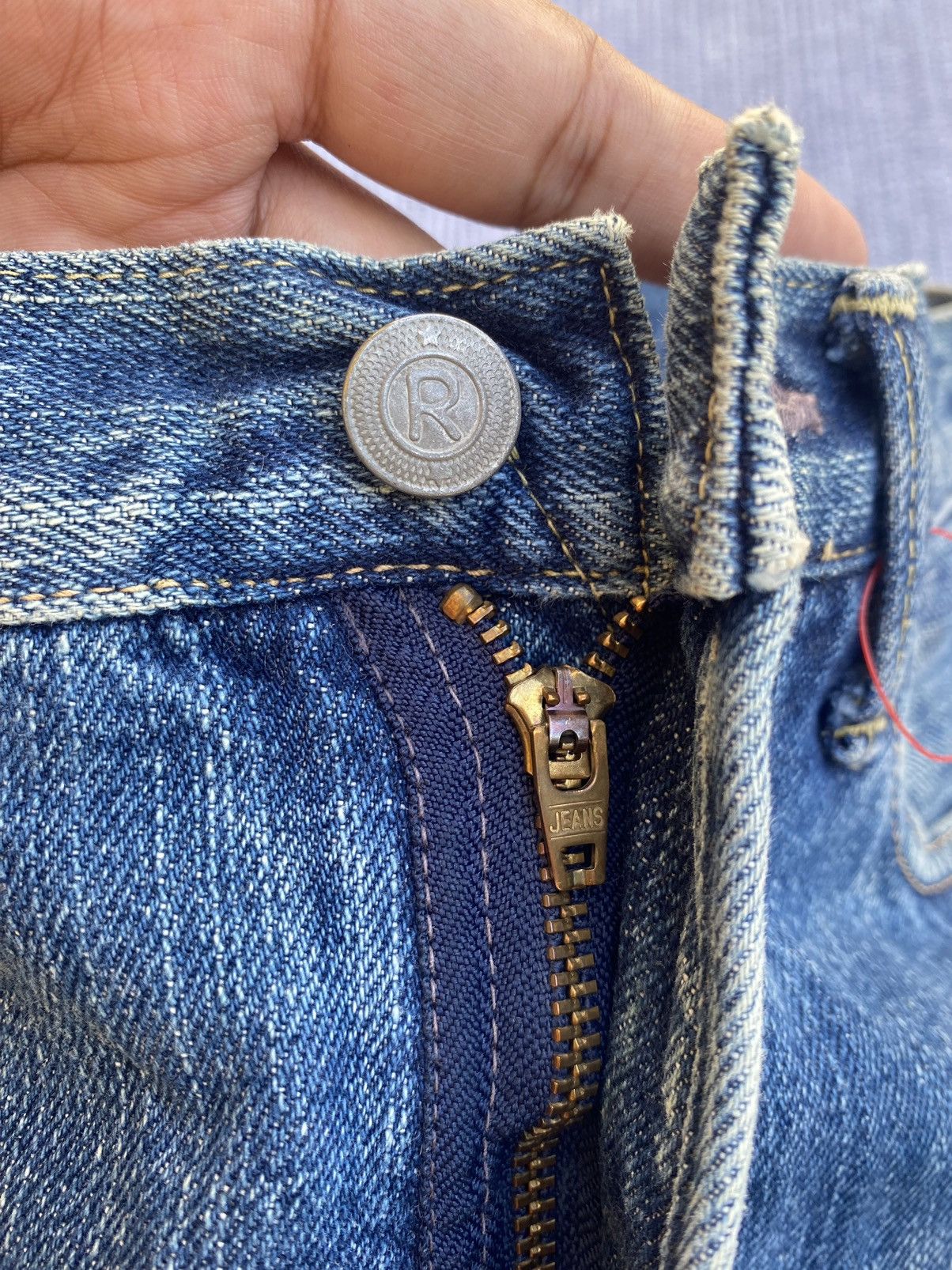 45rpm × Indigo × Japanese Brand vintage 45rpm jeans w30 Size US 30 / EU 46 - 13 Thumbnail
