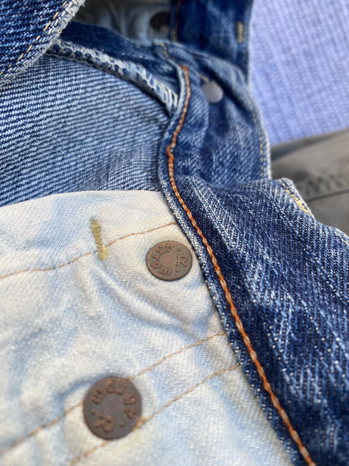 45rpm × Indigo × Japanese Brand vintage 45rpm jeans w30 Size US 30 / EU 46 - 12 Thumbnail