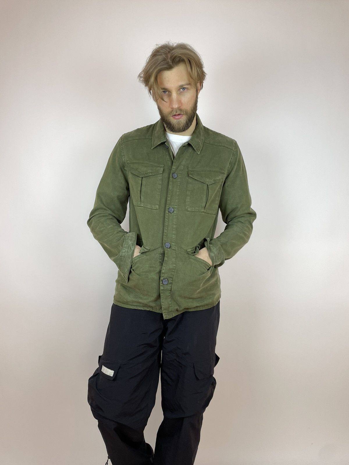 Other TOPMAN Military shirt Lyocell Mens size Large Size US L / EU 52-54 / 3 - 5 Thumbnail