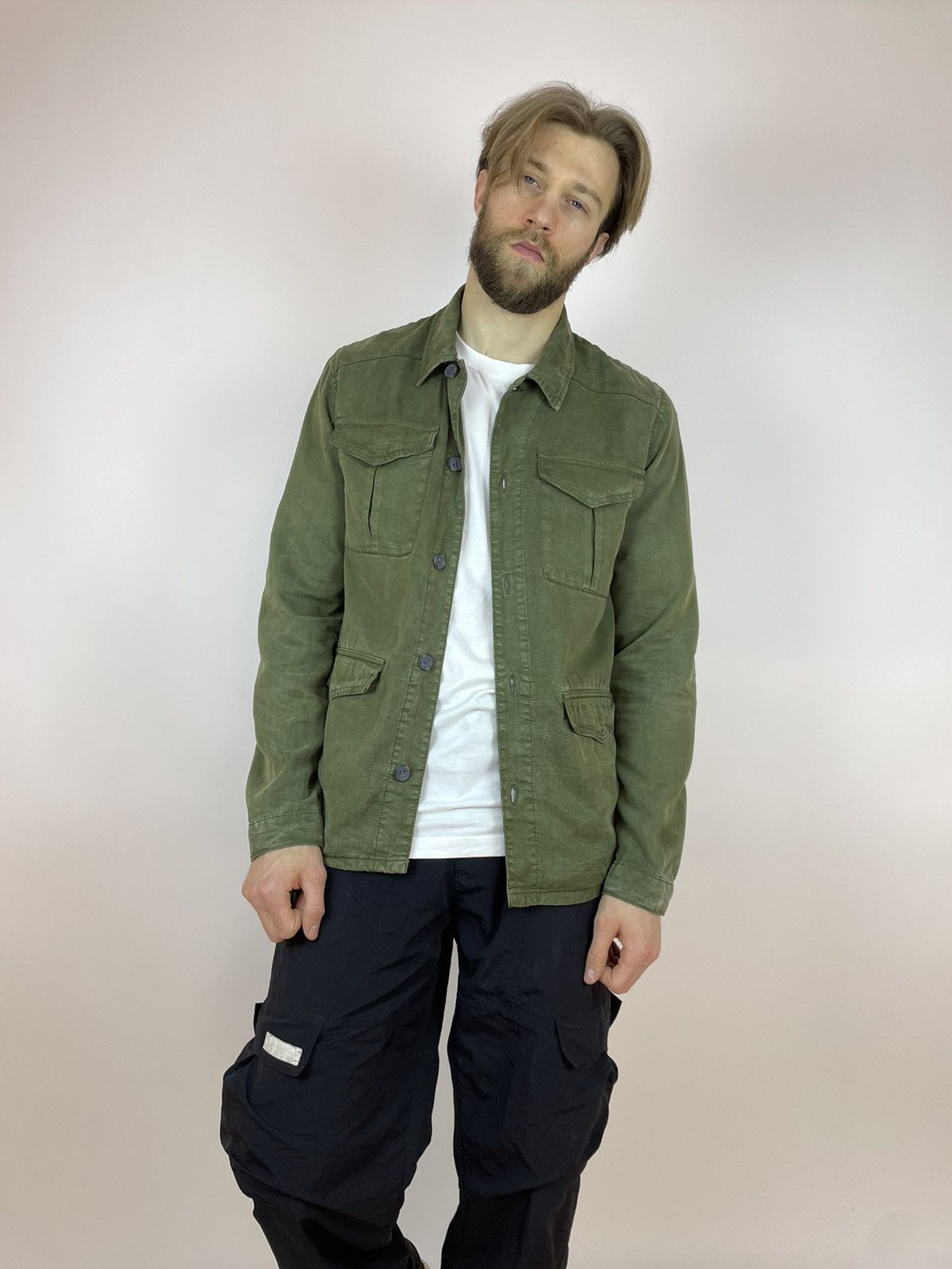 Other TOPMAN Military shirt Lyocell Mens size Large Size US L / EU 52-54 / 3 - 6 Thumbnail