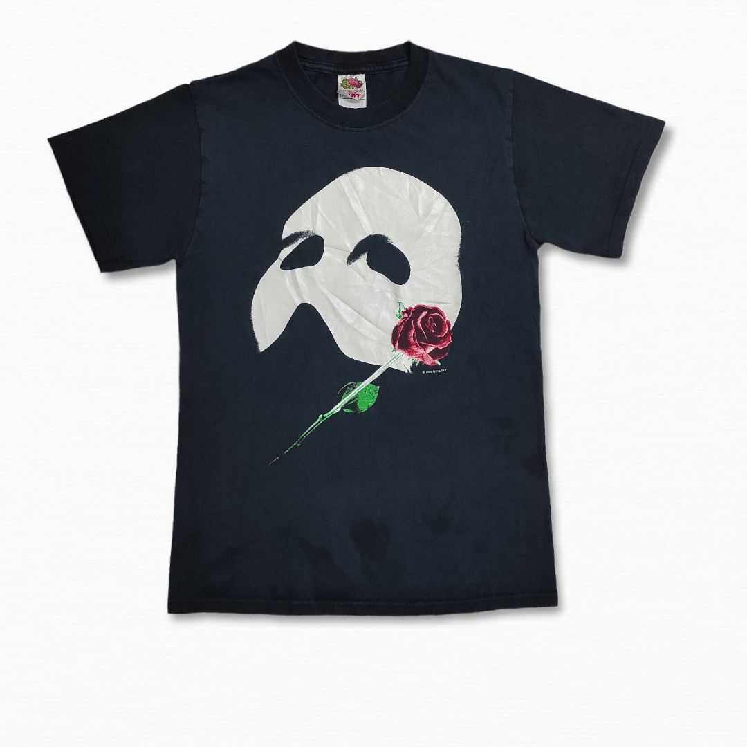image of Rap Tees x Vintage Phantom Of The Opera Kanye West Style Tee in Black Mix, Men's (Size Small)