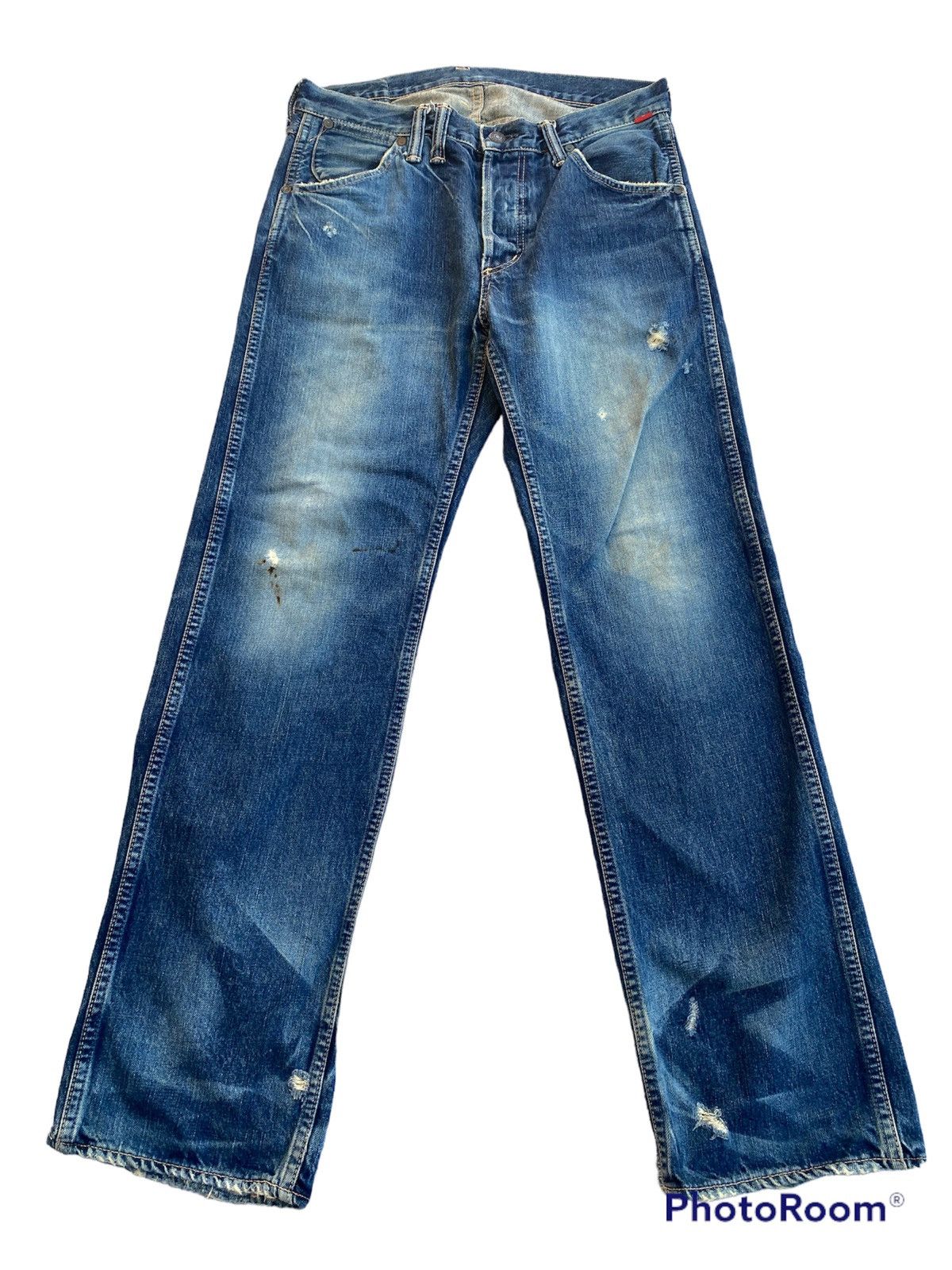 image of Anachronorm x Vintage Distress Jeans in Blue, Men's (Size 32)