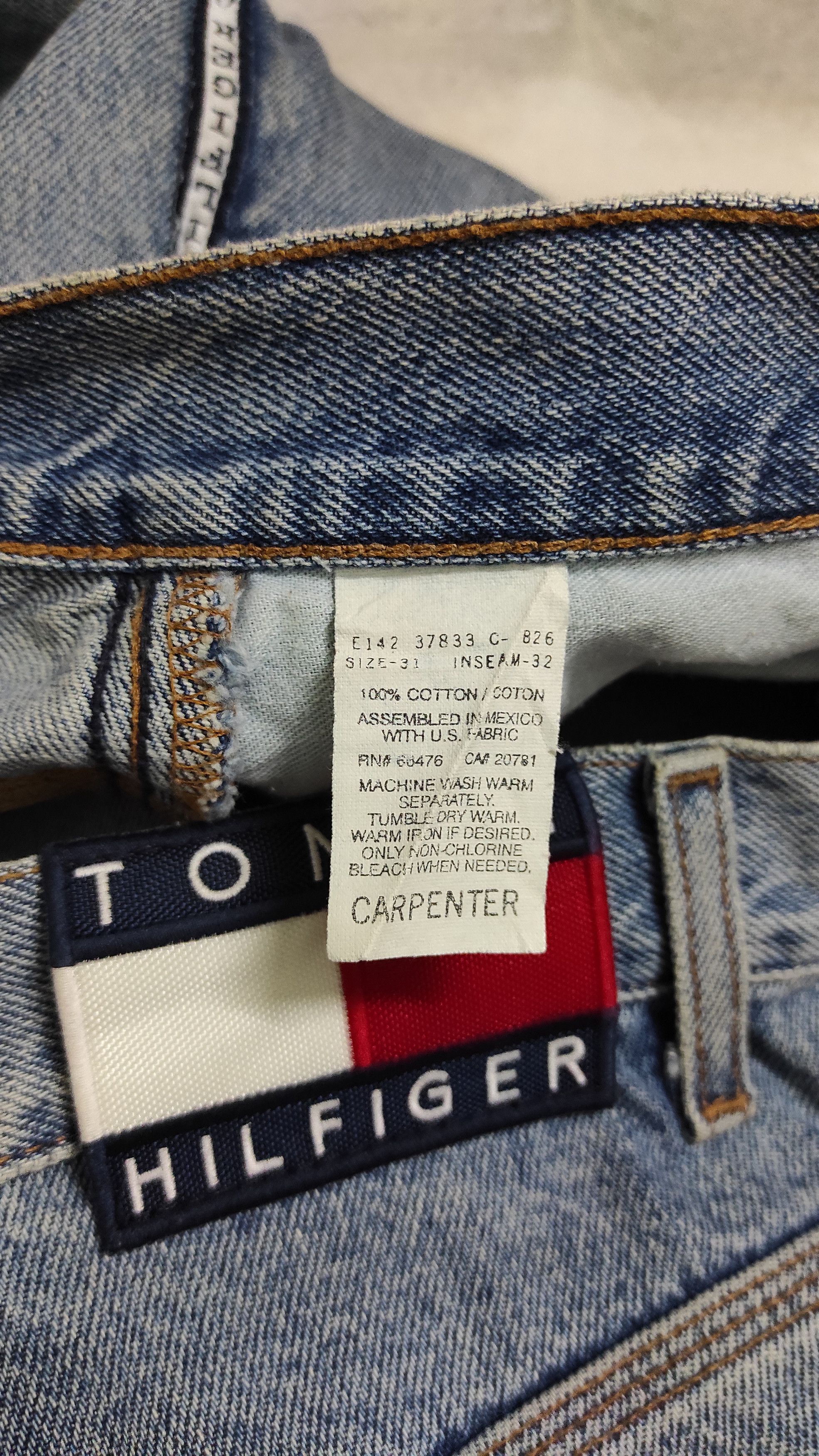 Tommy Hilfiger Fw1998 Runaway TOMMY JEANS side logo's carpenter jeans Size US 32 / EU 48 - 6 Thumbnail
