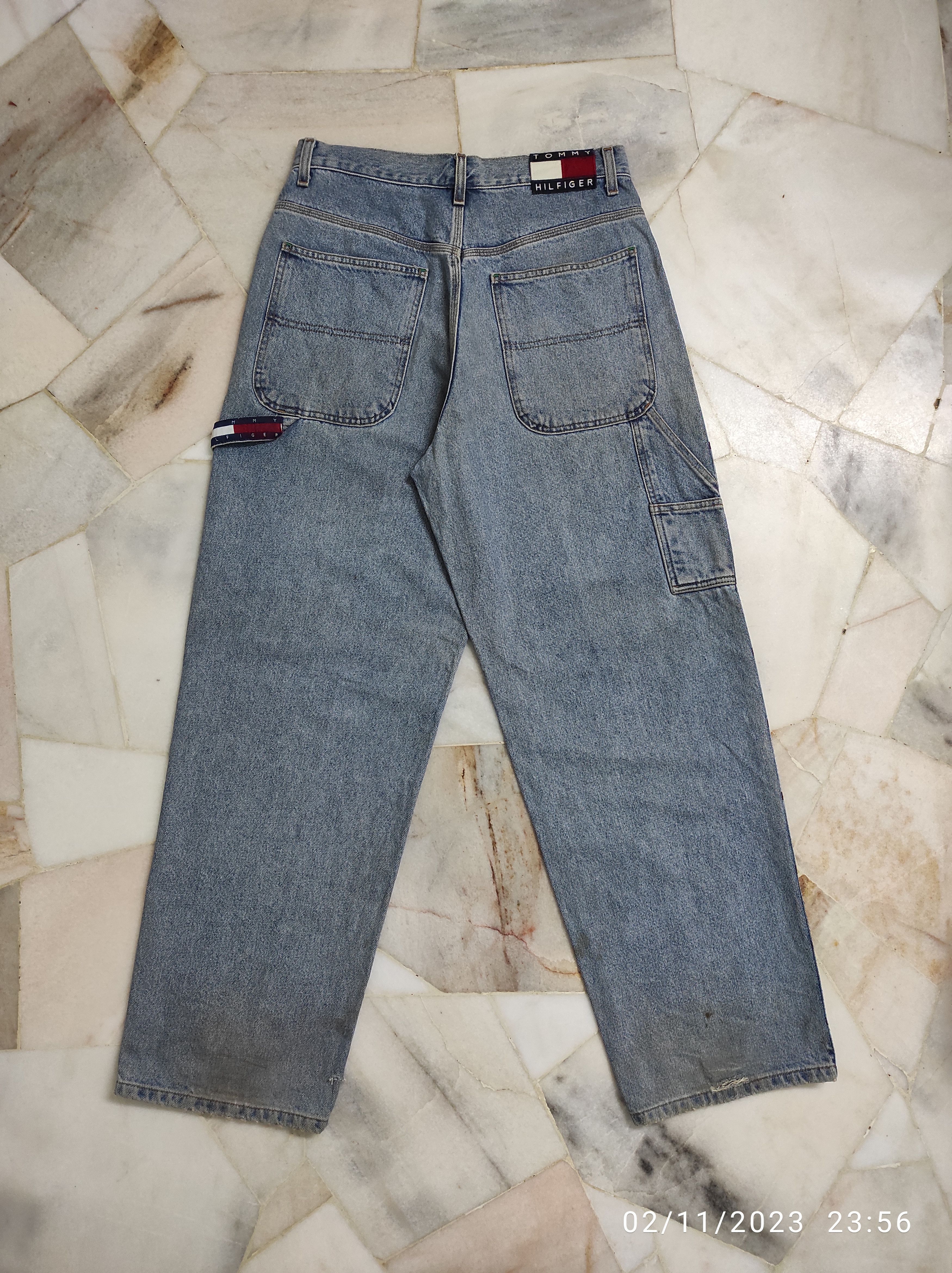 Tommy Hilfiger Fw1998 Runaway TOMMY JEANS side logo's carpenter jeans Size US 32 / EU 48 - 16 Thumbnail