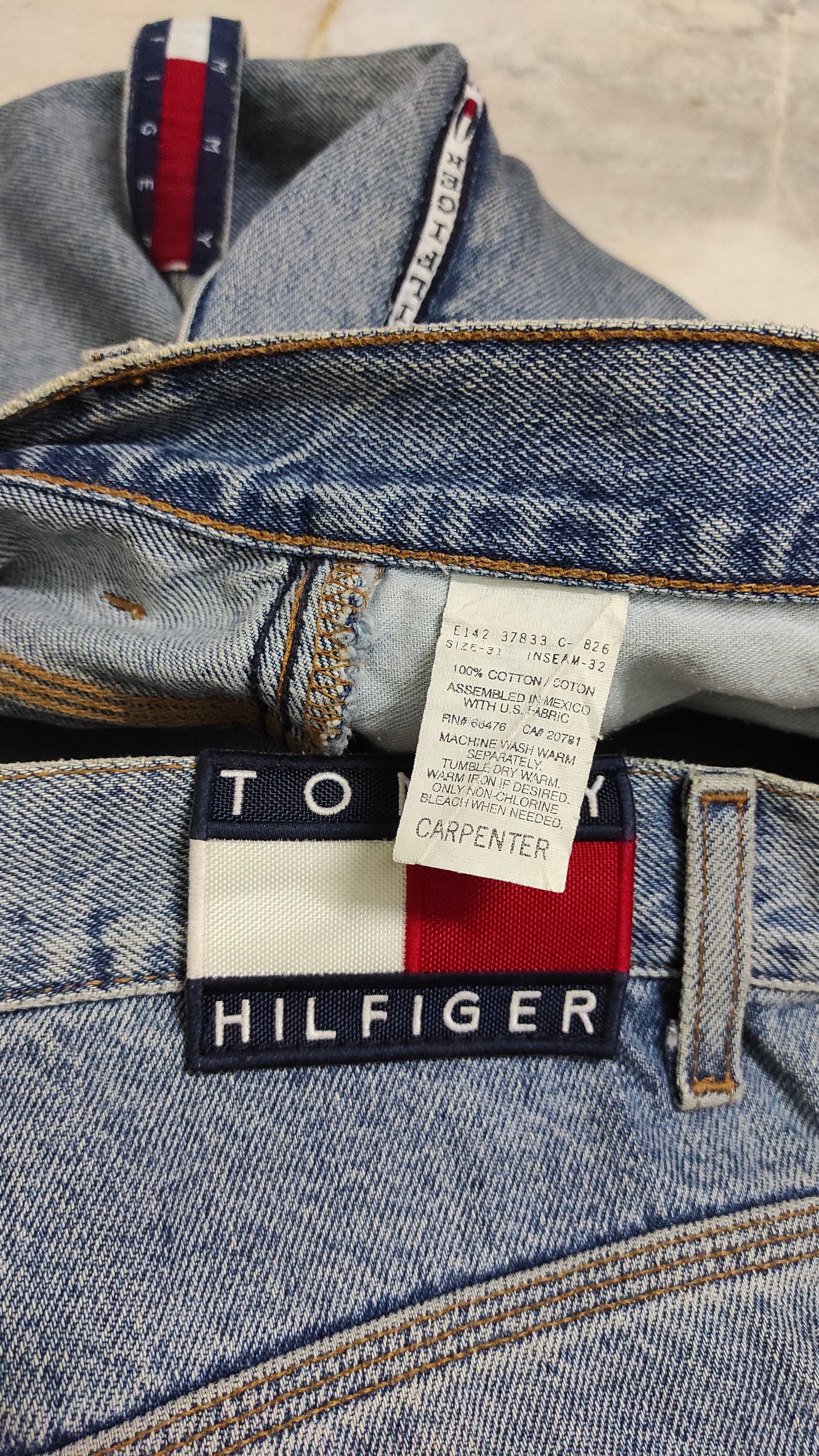 Tommy Hilfiger Fw1998 Runaway TOMMY JEANS side logo's carpenter jeans Size US 32 / EU 48 - 5 Thumbnail