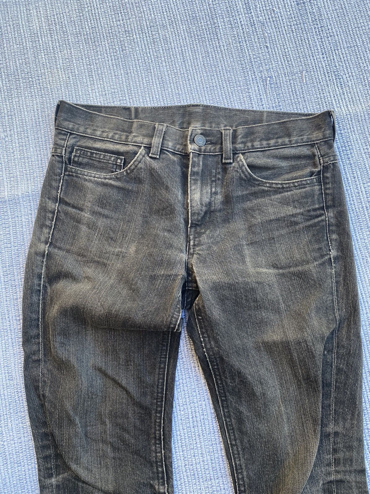 Japanese Brand black denim jeans Size 31" - 3 Thumbnail