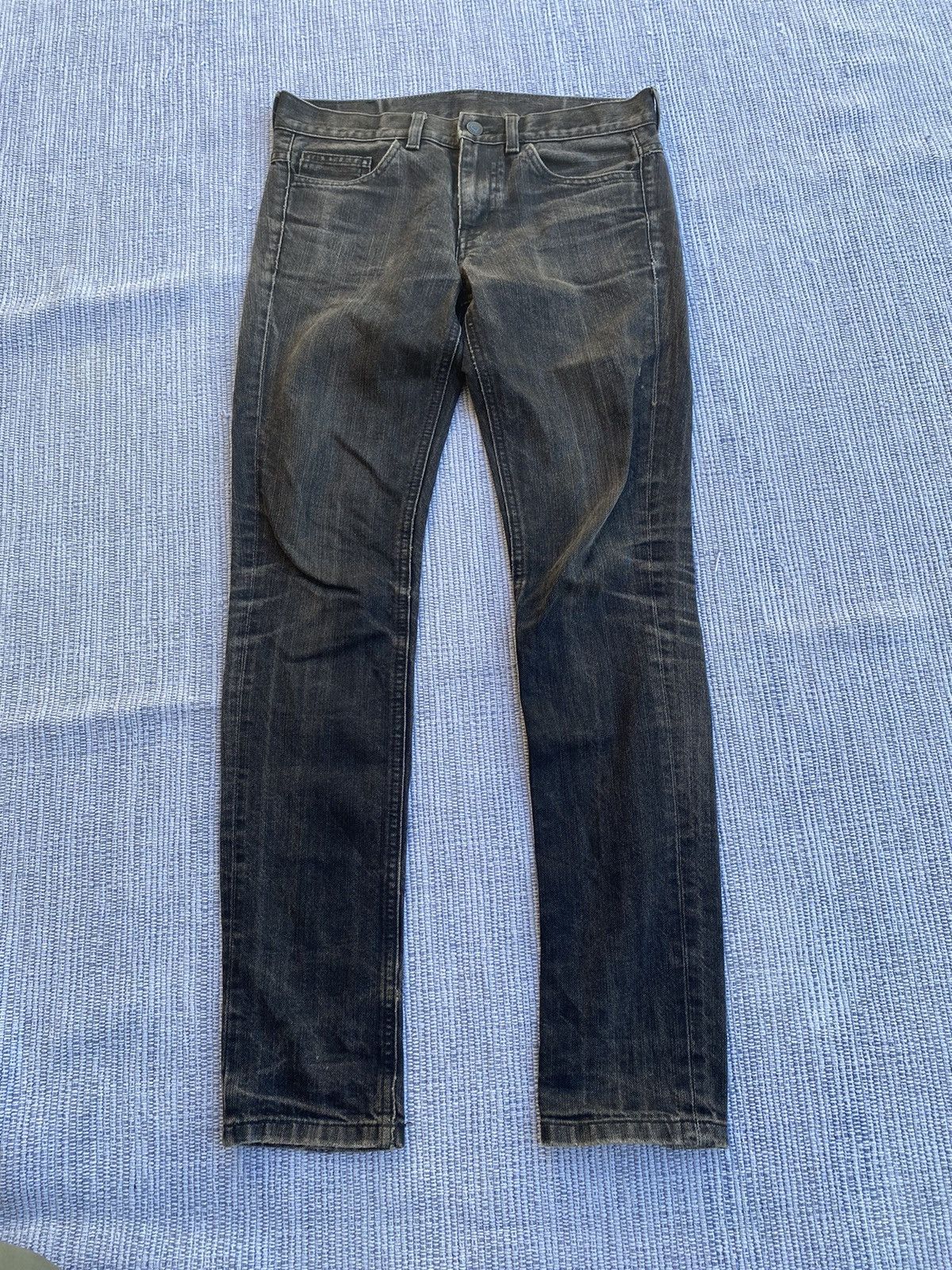 Japanese Brand black denim jeans Size 31" - 2 Thumbnail
