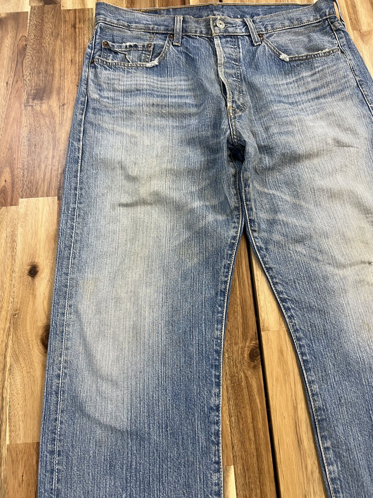 Levi's Vintage Levis 501 Distressed Denim Jeans Size US 32 / EU 48 - 4 Thumbnail