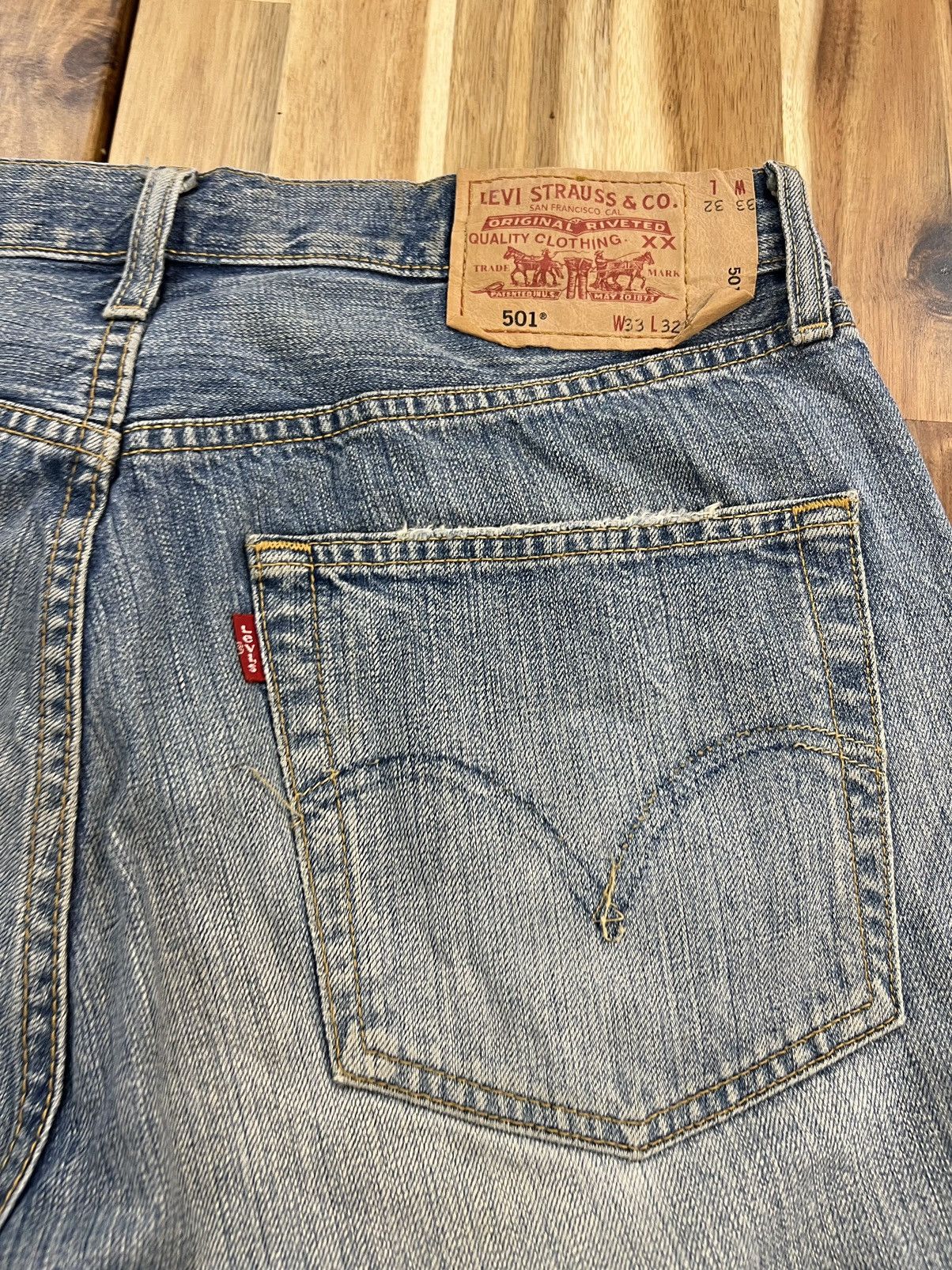 Levi's Vintage Levis 501 Distressed Denim Jeans Size US 32 / EU 48 - 10 Thumbnail