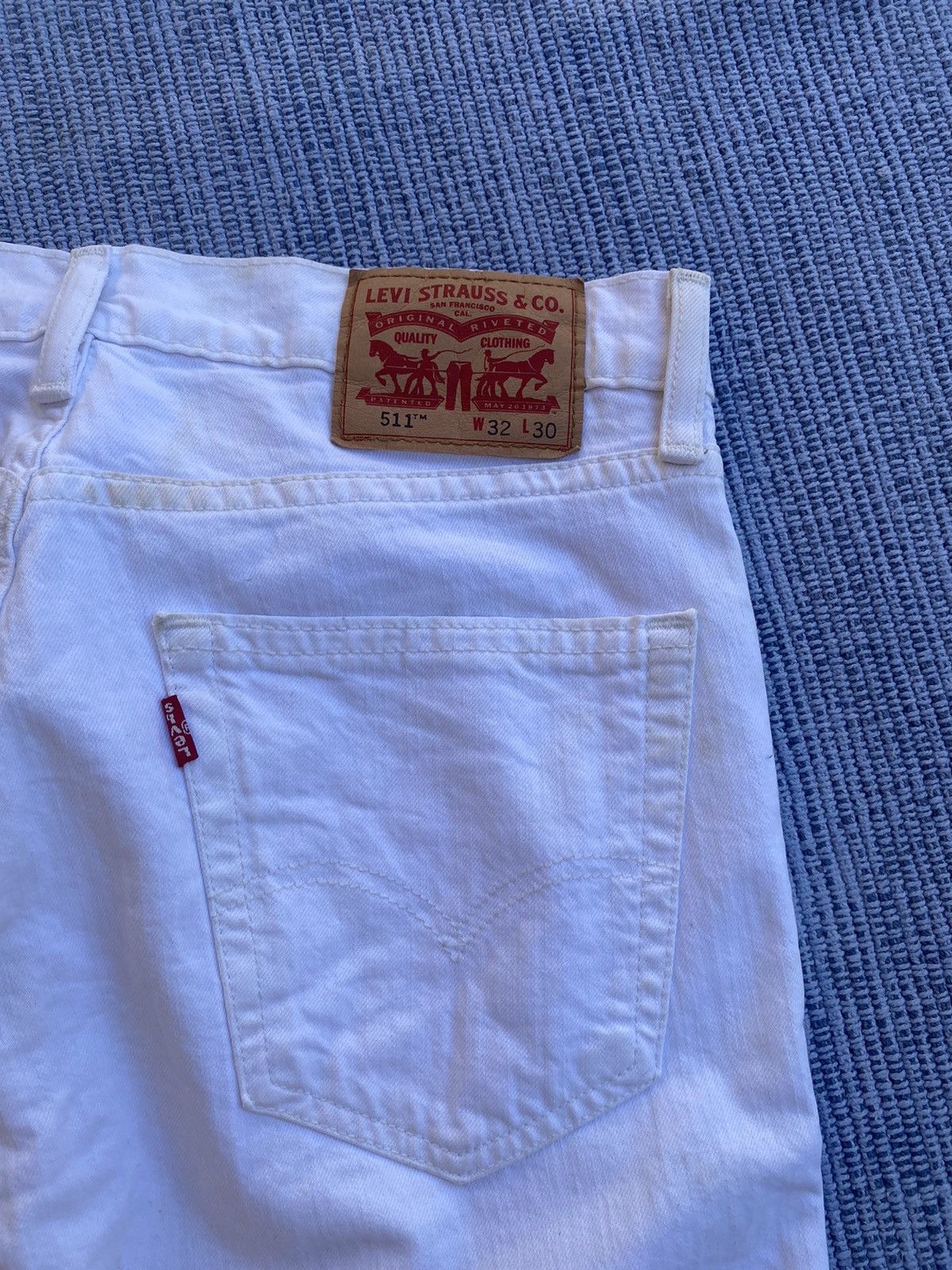 Levi's white 511 slim denim jeans Size US 32 / EU 48 - 6 Thumbnail