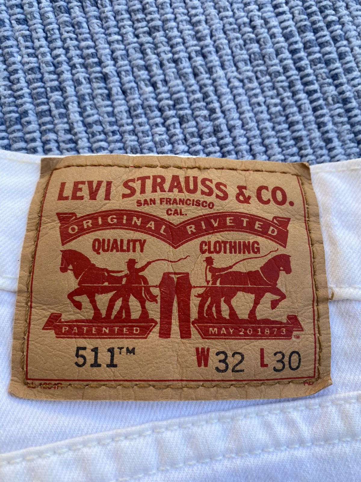 Levi's white 511 slim denim jeans Size US 32 / EU 48 - 7 Thumbnail