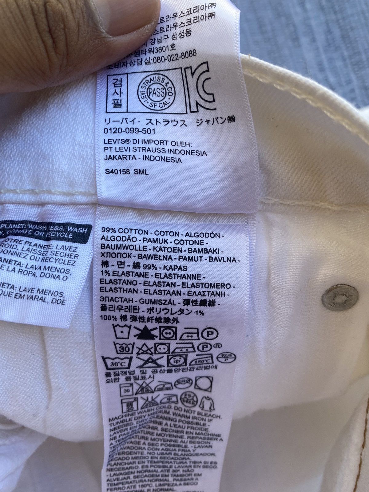 Levi's white 511 slim denim jeans Size US 32 / EU 48 - 9 Thumbnail