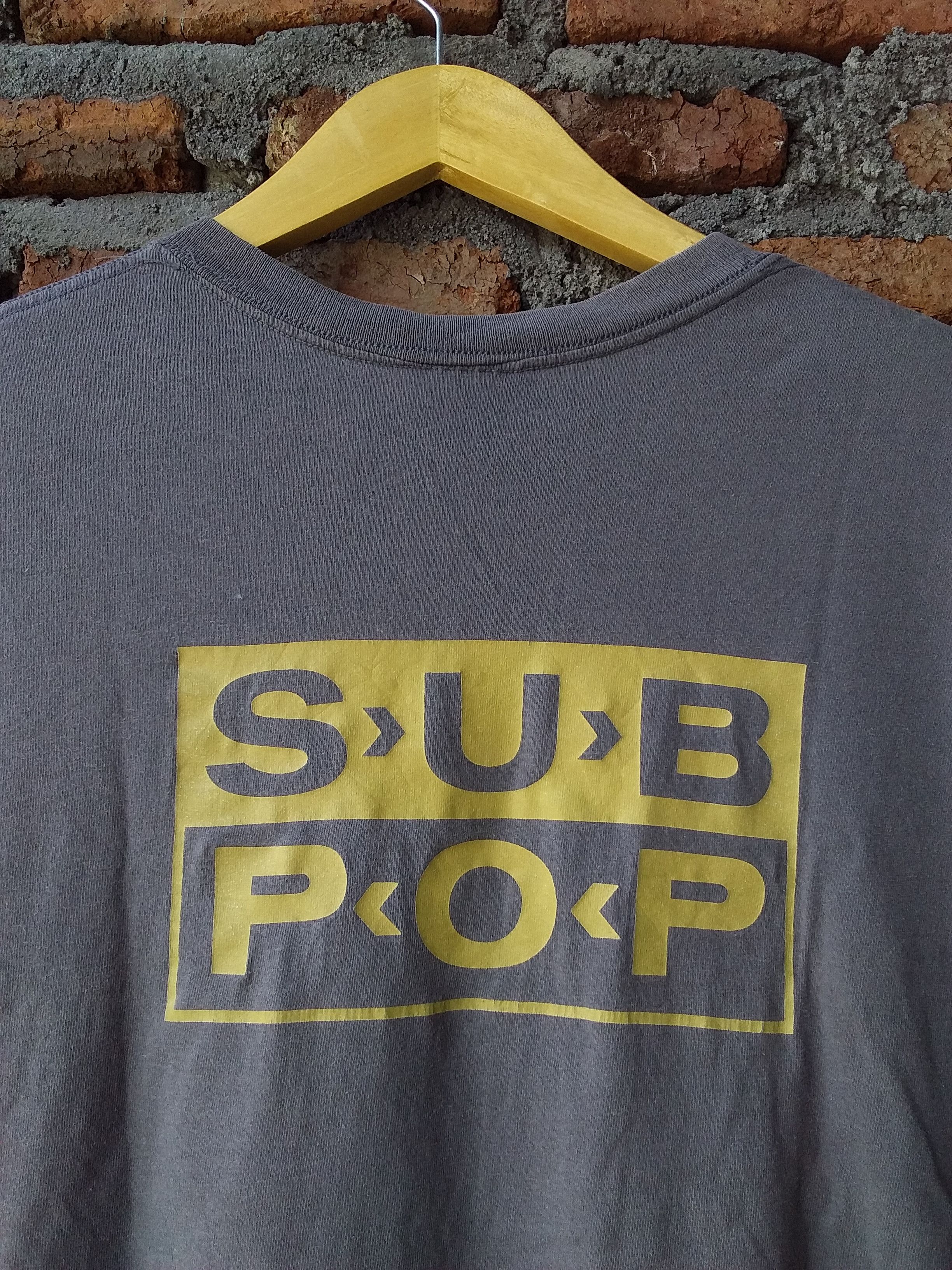 Band Tees Vintage SUB POP Records No Comment Punk Grunge Style t-shirt Size US L / EU 52-54 / 3 - 6 Thumbnail