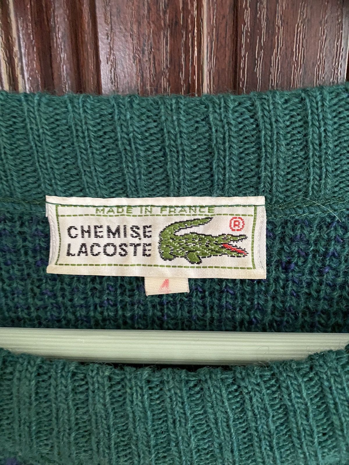 Lacoste Vintage 90s Lacoste Chemise Chunky Knit Wool Sweater Coogi Size US L / EU 52-54 / 3 - 5 Thumbnail