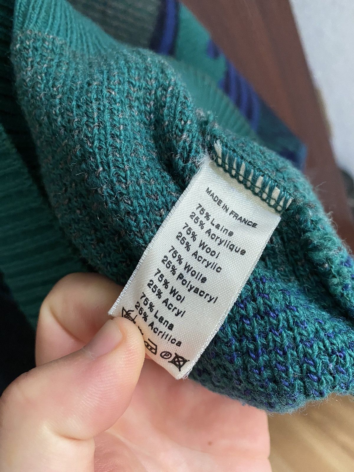 Lacoste Vintage 90s Lacoste Chemise Chunky Knit Wool Sweater Coogi Size US L / EU 52-54 / 3 - 7 Thumbnail