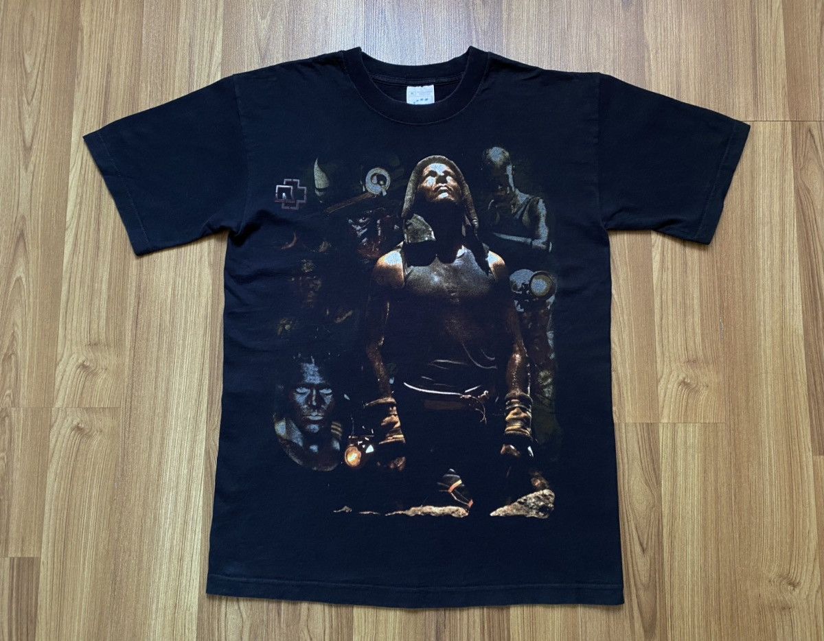 Band Tees Vintage Rammstein Hier Kommt Die Sonne T Shirt Tee Slipknot Size US M / EU 48-50 / 2 - 1 Thumbnail
