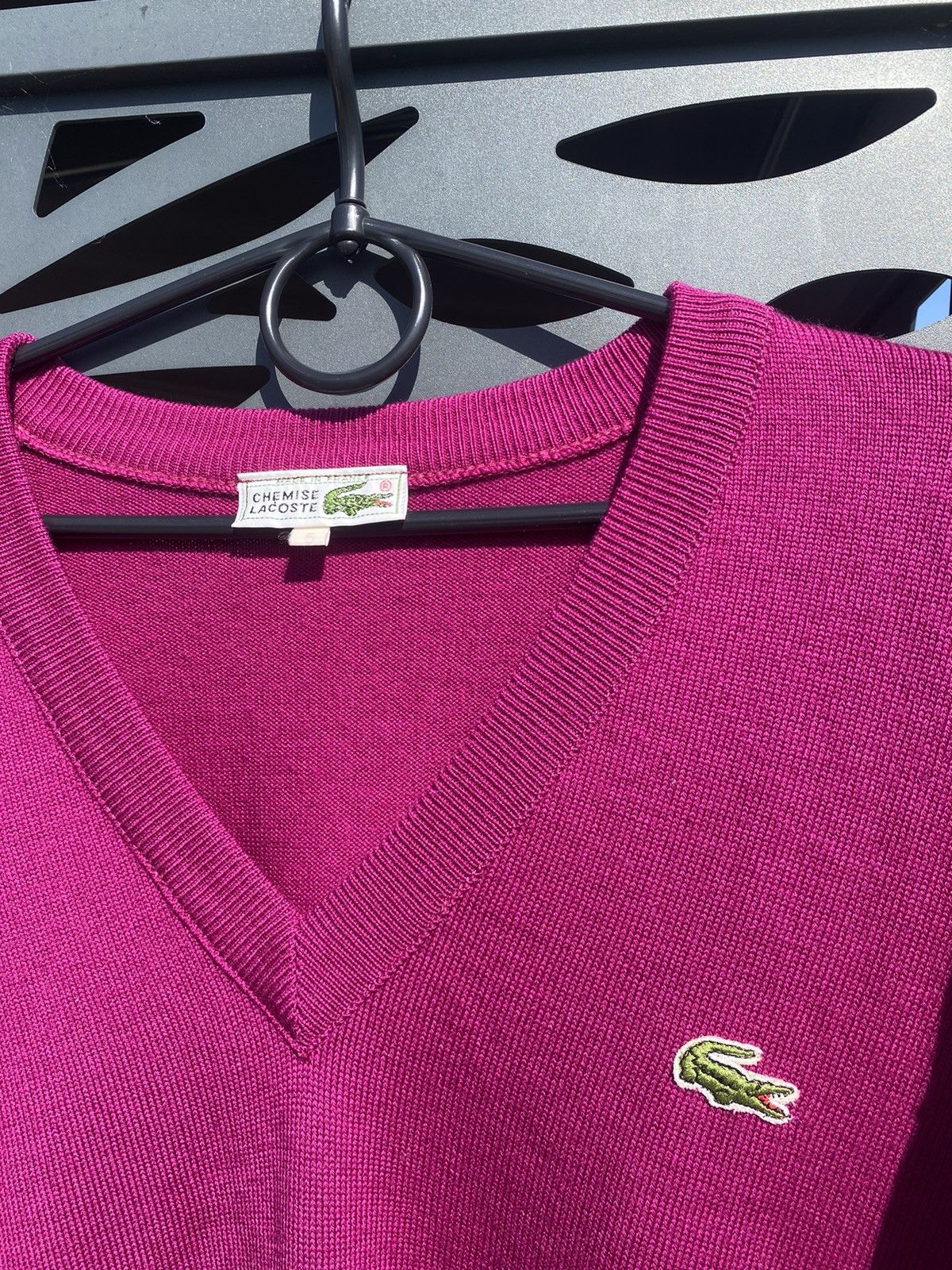 Lacoste × Vintage Vintage 80s Lacoste pink sweater Size US M / EU 48-50 / 2 - 7 Thumbnail