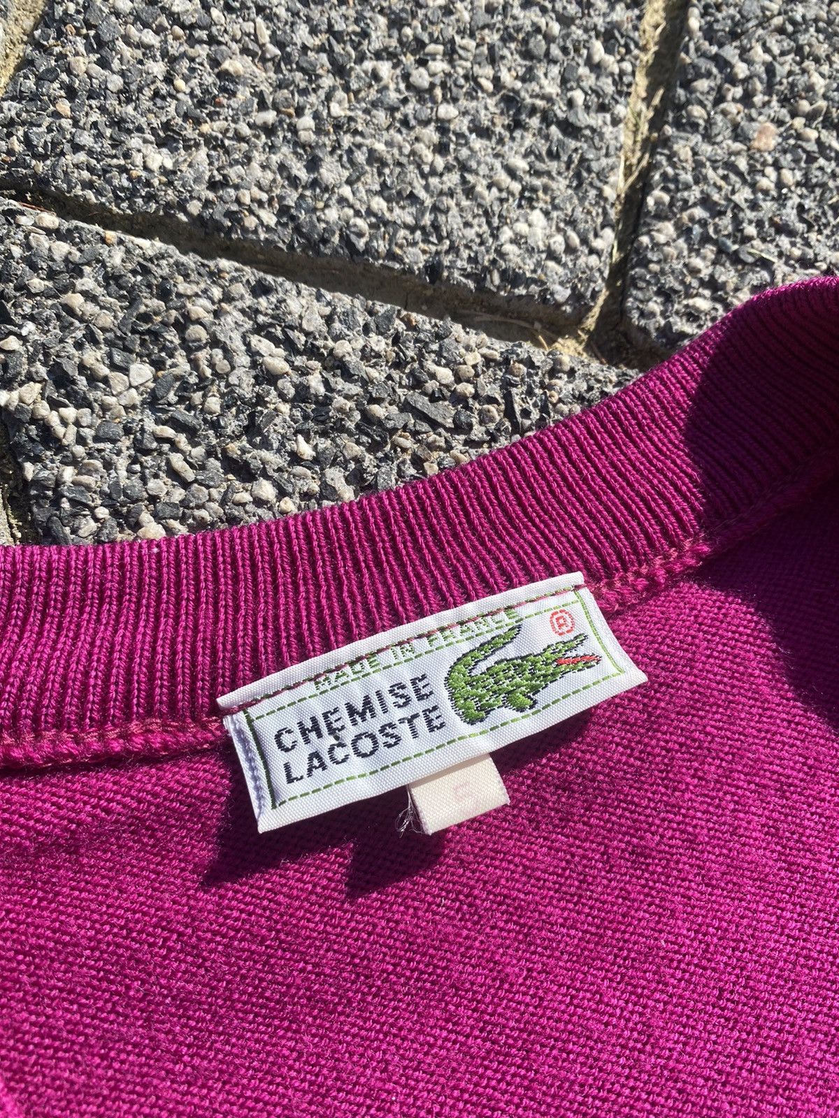 Lacoste × Vintage Vintage 80s Lacoste pink sweater Size US M / EU 48-50 / 2 - 4 Thumbnail