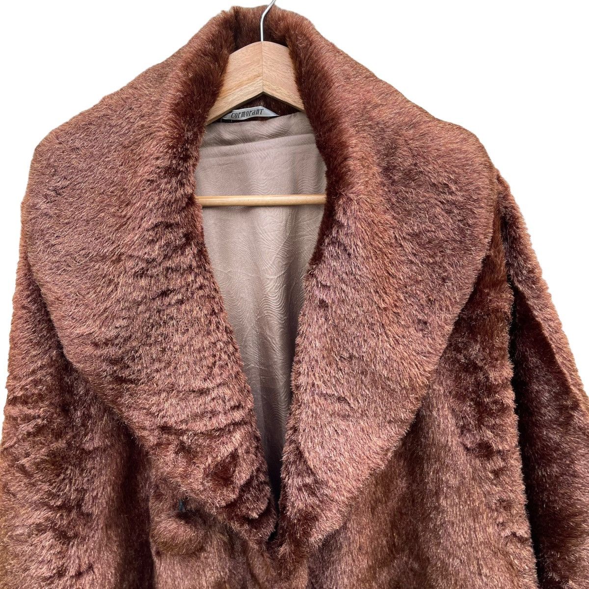 Other × Vintage 💥 70s Cormorant Faux Fur Rich Brown Coat Size US M / EU 48-50 / 2 - 4 Thumbnail