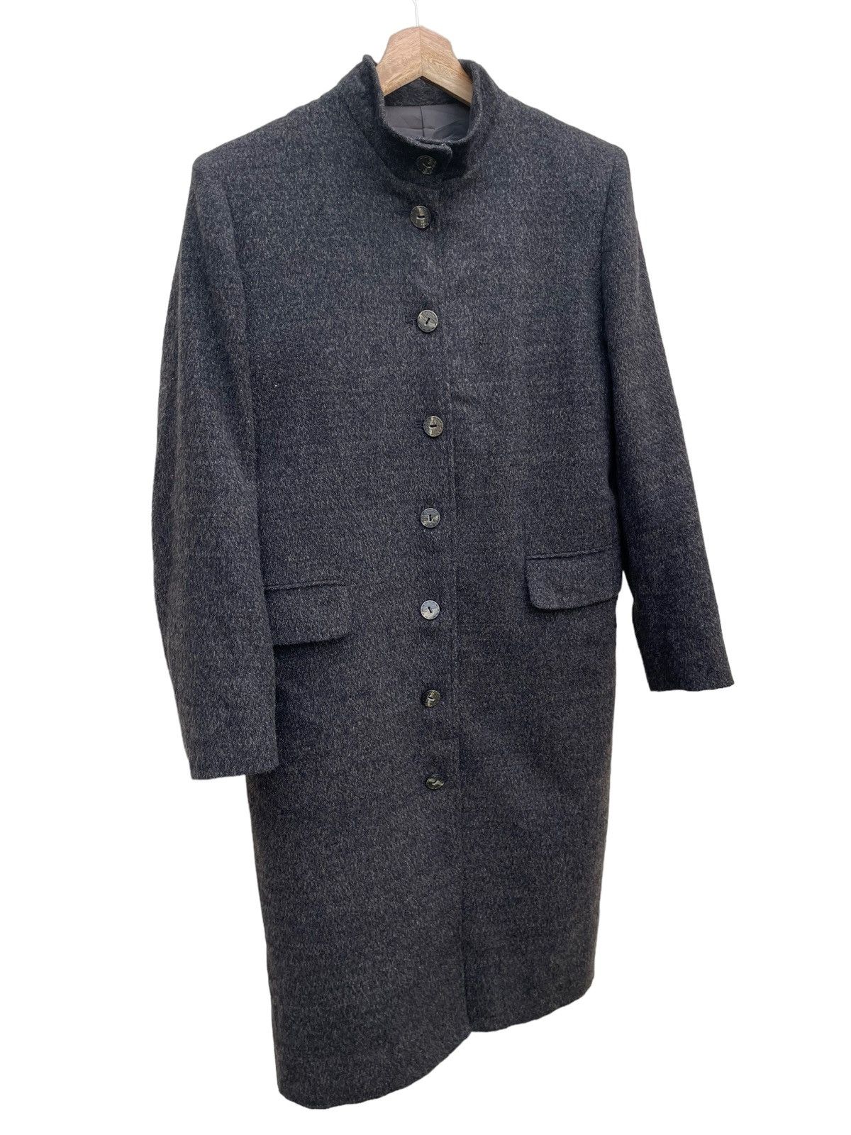 Lanvin × Vintage 💥 VTG LANVIN PARIS Wool Long Coat Jacket Size US M / EU 48-50 / 2 - 2 Thumbnail
