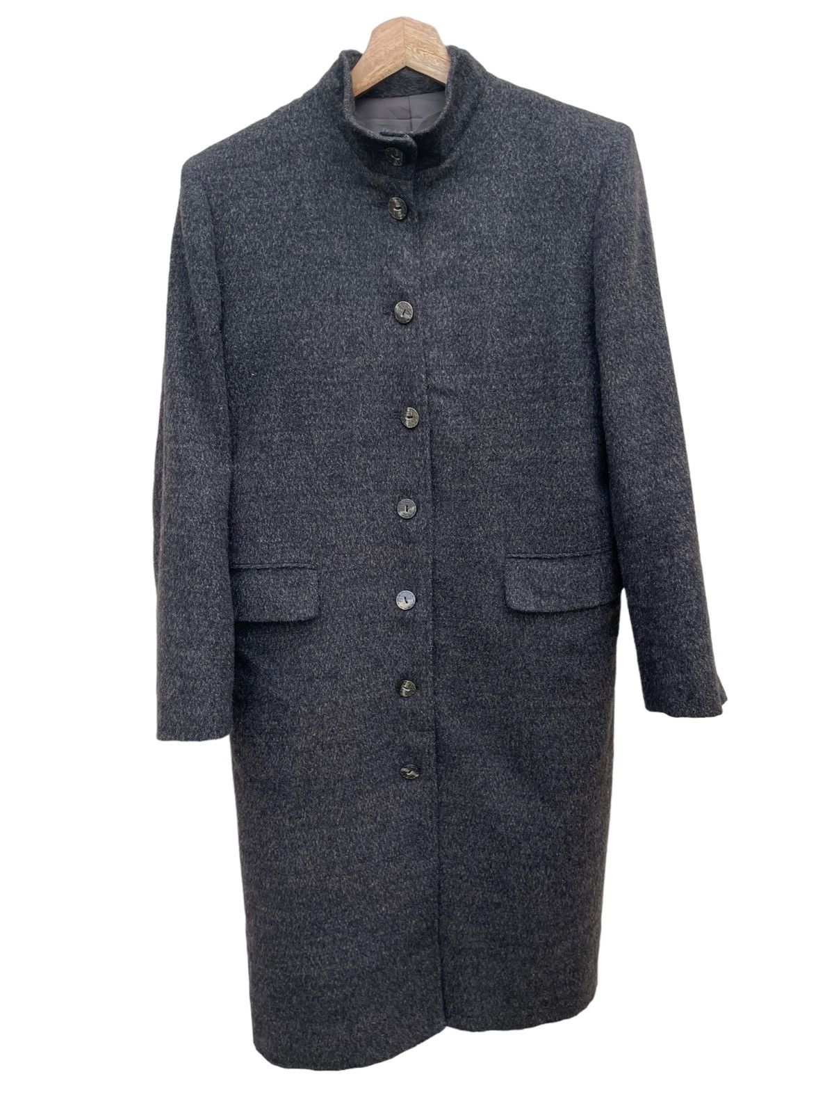 Lanvin × Vintage 💥 VTG LANVIN PARIS Wool Long Coat Jacket Size US M / EU 48-50 / 2 - 1 Thumbnail