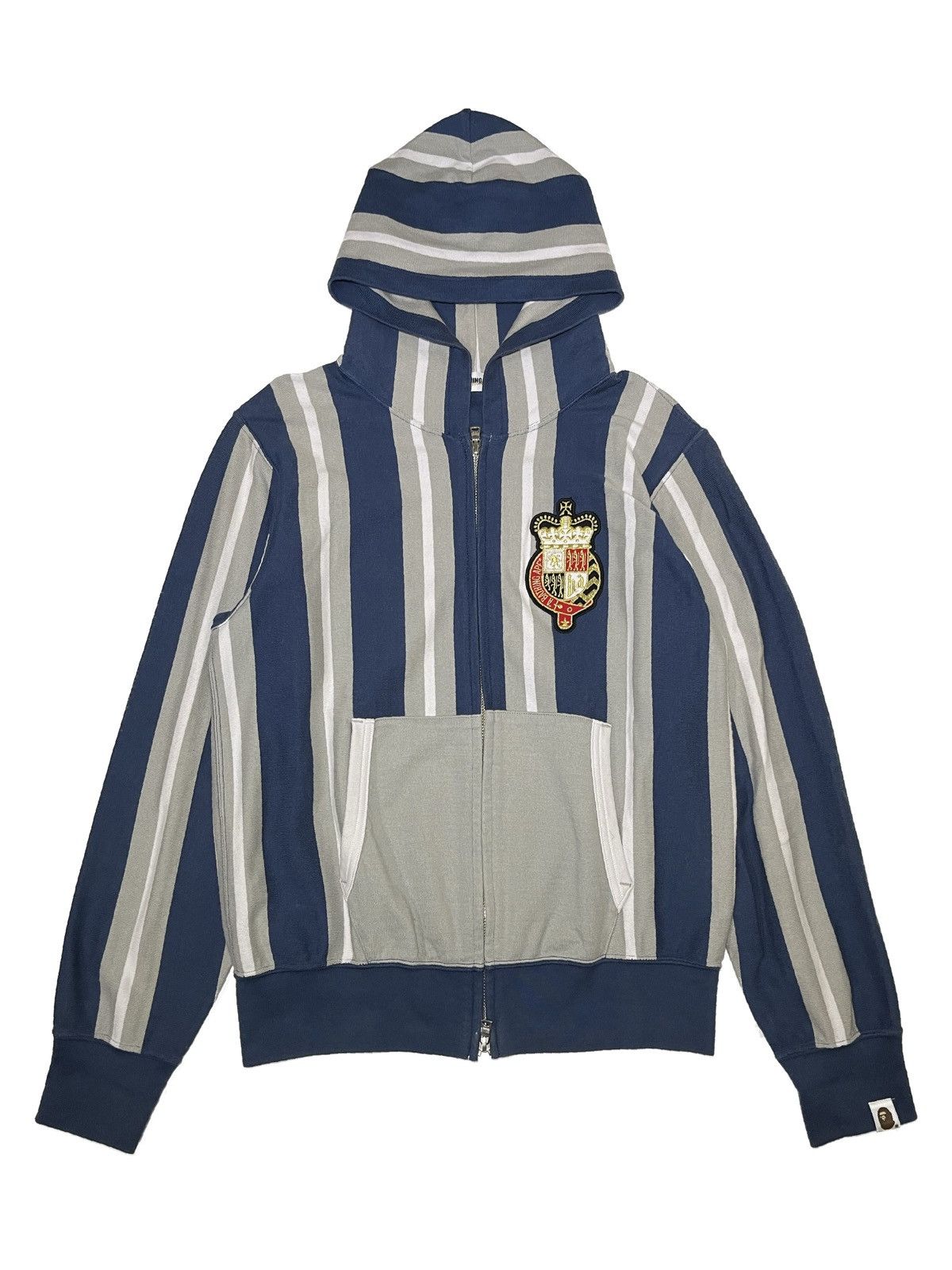 Bape Striped Jersey Patch Camo Hoodie