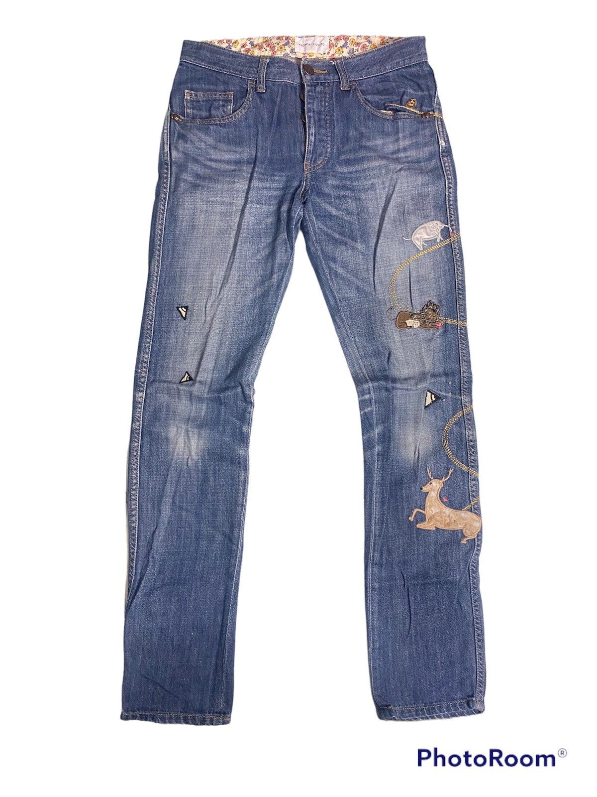 Issey Miyake Issey Miyake Tsumori Chisato Embroided Denim Size US 29 - 1 Thumbnail