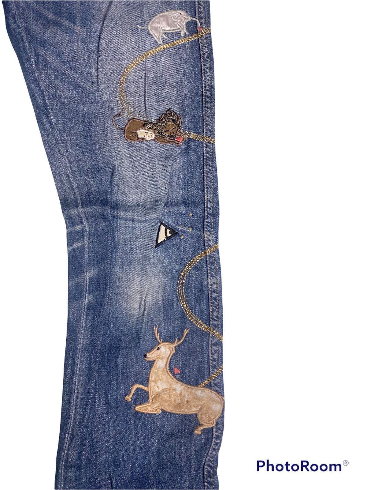 Issey Miyake Issey Miyake Tsumori Chisato Embroided Denim Size US 29 - 5 Thumbnail