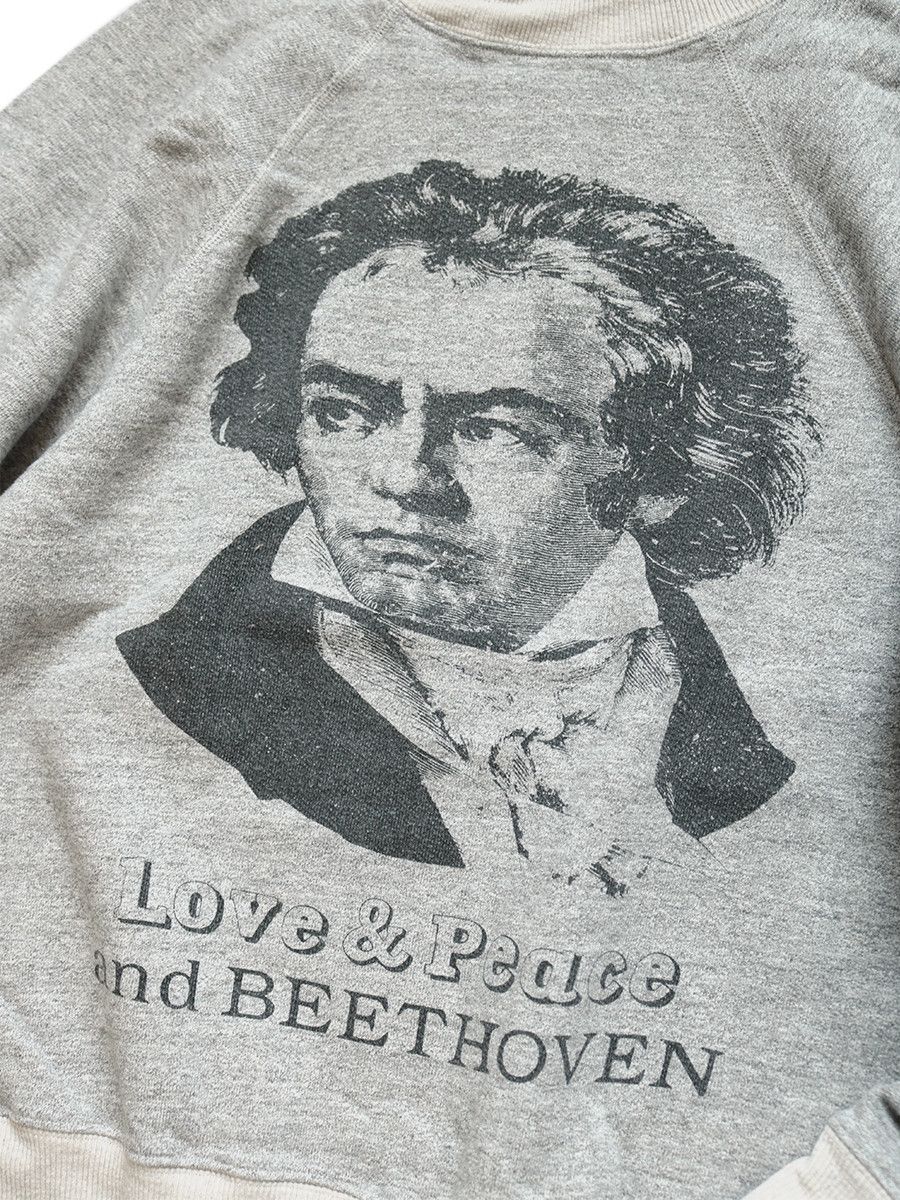 Kapital Raglan High neck Sweatshirt Love & Peace Beethoven