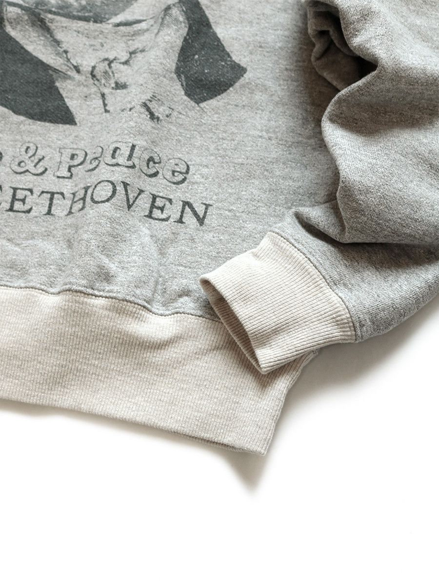 Kapital Raglan High neck Sweatshirt Love & Peace Beethoven
